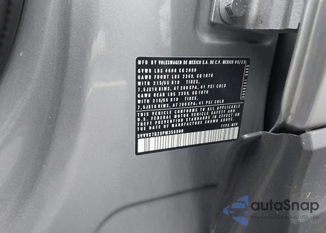 2023 Volkswagen Taos 1.5T Se z USA, uszkodzony, nr VIN 3VVVX7B29PM355900